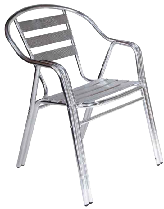 Imagen Sillón. Armazón tubo aluminio, patas doble tubo. Asiento y 